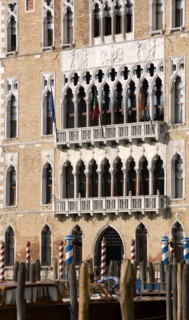 ITALY, Veneto, Venice, The palace of Ca' Foscari on the Grand Canal built for Doge Francesco