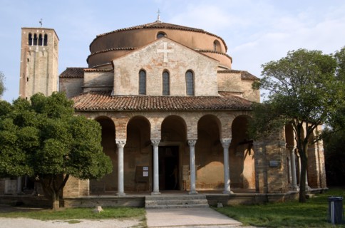 ITALY, Veneto, Venice, The 12th Century church of Santa Fosca on the deserted lagoon island of