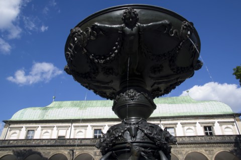 CZECH REPUBLIC, Bohemia, Prague, The Singing Fountain in front of the Belvedere or Royal Summer