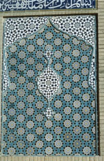 IRAN, Isfahan, Detail of traditional mosiac.