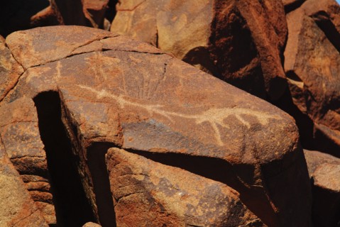 Australia, Western Australia, Dampier, "40,000 yo Aboriginal Art that is currently being bulldozed