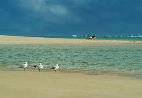 Australia, Western Australia, Lefroy Bay, Lefroy Bay with Indian Ocean and Ningaloo reef behind.