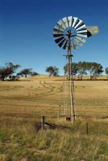 Australia, Western Australia, Perth, Wind powered water pump outside Perth.