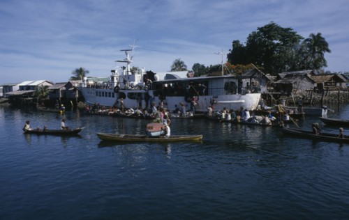 PACIFIC ISLANDS, Melanesia, Solomon Islands, "Malaita Province, Lau Lagoon. Weekly boat service