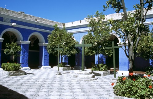 PERU, Arequipa, "Orange tree cloisters, (Claustro de los Naranjos), Santa Catalina Convent."
