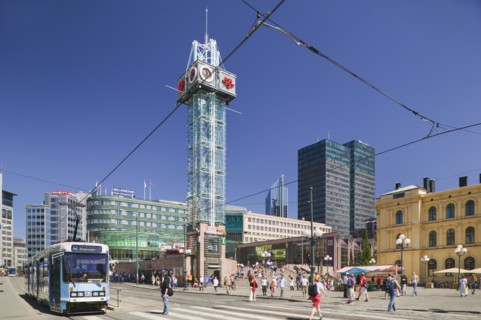 NORWAY, Oslo, Jernbanetorget in the city centre..
