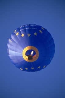 ENGLAND, Bristol, European Parliament hot air balloon.