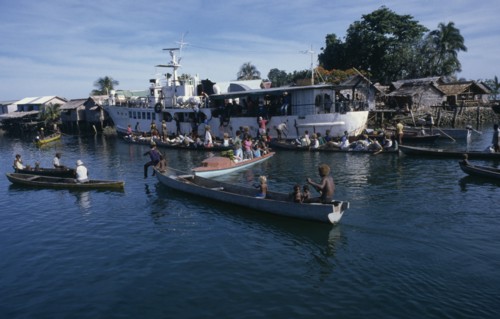 PACIFIC ISLANDS, Melanesia, Solomon Islands, "Malaita Province, Lau Lagoon. Weekly boat service