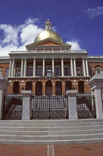 USA, Massachusetts, Boston, "State House, designed by Charles Bulfinch"