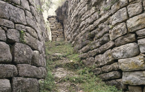 PERU, Amazonas, Chachapoyas, "Kuelap Fortress ruins, Chachapoyas culture also known as the Cloud