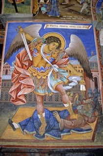 BULGARIA, Rila, "Fresco, Nativity Church, Rila Monastery."