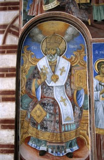 BULGARIA, Rila, "Fresco, Nativity Church, Rila Monastery."