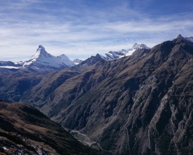 SWITZERLAND, Valais, Matterhorn, "South Mattertal with view of left to right, Matterhorn 4478metres