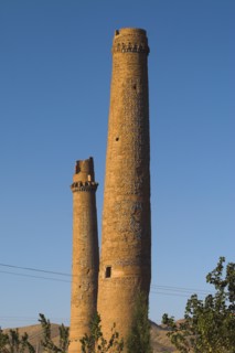 AFGHANISTAN, Herat, "The Mousallah Complex, Two of four minarets marking the corners of the long