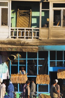 AFGHANISTAN, Kabul, "Street alongside the Kabul river, Bread shop"