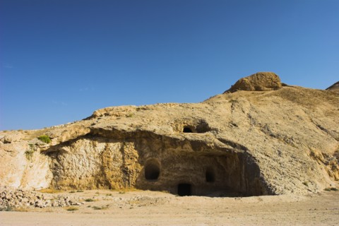 AFGHANISTAN, Samangan Province, Takht-I-Rusam, "2km south of the centre of Haibak, Buddhist caves