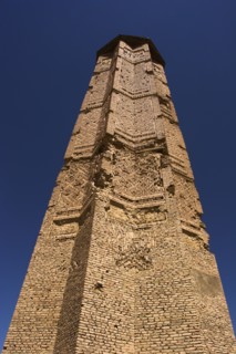 AFGHANISTAN, Ghazni, "Minaret of Bahram Shah, one of two early 12th Century Minarets the other