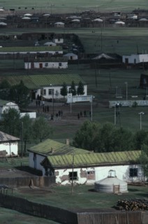 MONGOLIA, Architecture, Small town housing.