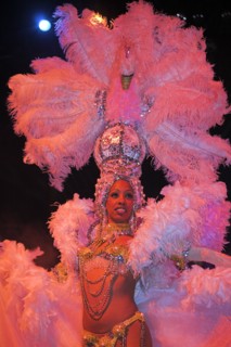 CUBA, Havana, "Dancer performing at La Tropicana nightclub, "