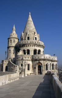 HUNGARY, Budapest, "Castle Hill District,  Trinity Square, Fishermens Bastion,"