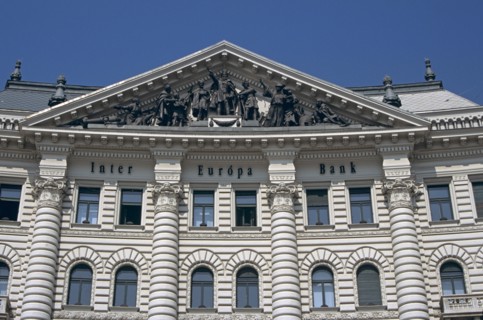 HUNGARY, Budapest, Liberty Square  Szabadsag Terrace  Inter Europa Bank