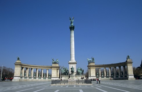 HUNGARY, Budapest, "Millennium Monument, Heroes Square."