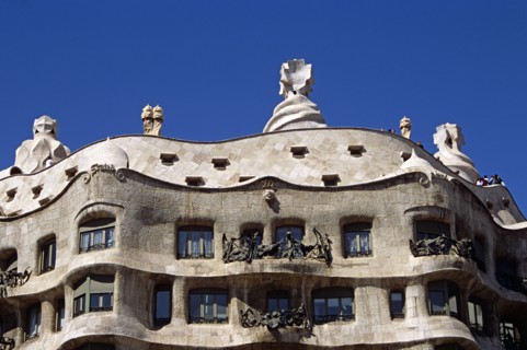 SPAIN, Catalonia, Barcelona, "Casa Mila, La Pedrera. Gaudi"