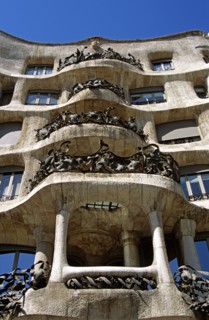 SPAIN, Catalonia, Barcelona, "Casa Mila, La Pedrera. Gaudi"