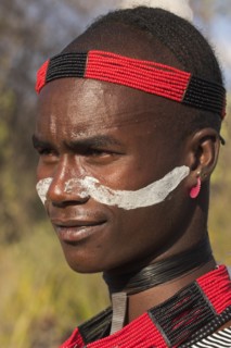 ETHIOPIA, Lower Omo Valley, Tumi, "Hamer Jumping of the Bulls initiation ceremony, Hamer man"