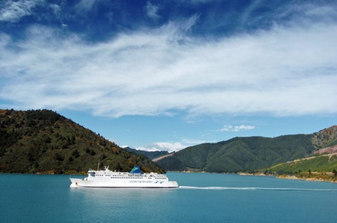 NEW ZEALAND, SOUTH ISLAND, MARLBOROUGH, "PICTON, THE INTERISLANDER FERRY ARAHURA MEANING PATHWAY TO