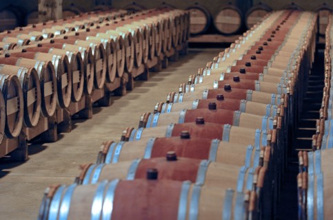 NEW ZEALAND, NORTH ISLAND, HAWKES BAY, "NAPIER, THE TOM MCDONALD WINE CELLAR AT CHURCH ROAD WINERY.