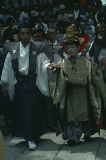 JAPAN, Honshu, Kyoto, "Gion Festival.  The ‘chigo’ the figure of greatest importance in the
