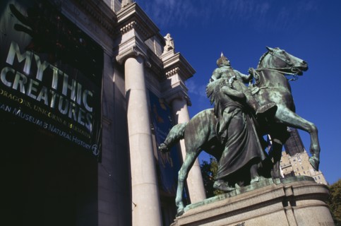 USA, New York, New York City, "American Museum of Natural History, Central Park West entrance with