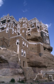 YEMEN, Wadi Dhahr, Dar al-Hajar. Rock Palace built in the 1930’s by Iman Yahya