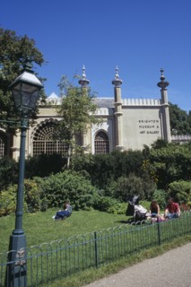 ENGLAND, East Sussex, Brighton, Brighton Museum and Art Gallery seen from The Royal Pavilion