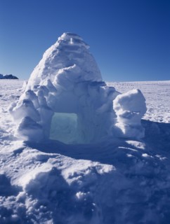 SWITZERLAND, Bernese Oberland,  Mannlichen , Igloo at summit of Mannlichen Mountain