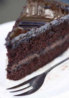 MALTA, Mdina, The Silent City. The famous Mdina Chocolate Cake at the Fontanella Tearooms
