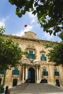 MALTA, Valletta, "The Auberge de Castille the official seat of the knights of the Langue of