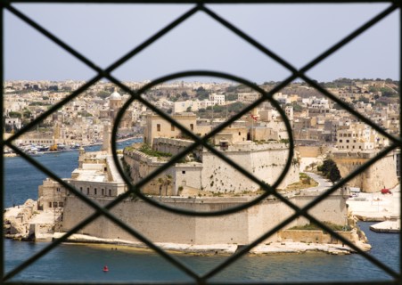 MALTA, Valletta, Fort Saint Angelo on Vittoriosa one of the Three Cities in Valletta Harbour seen