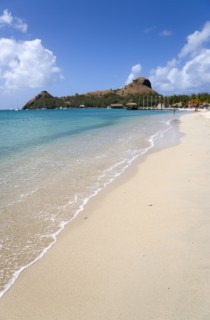 WEST INDIES, St Lucia, Gros Islet , The beach at Sandals Grande St Lucian Spa and Beach Resort