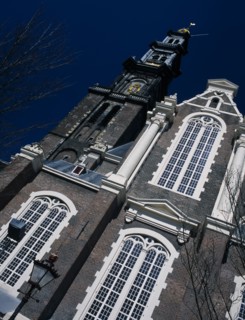 HOLLAND, Noord Holland, Amsterdam, Westerkerk Church built in 1620 with tower 1614