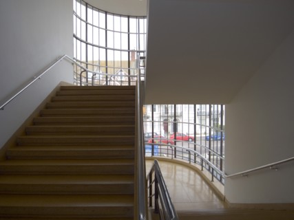 ENGLAND, East Sussex, Bexhill-on-Sea, "The De La Warr Pavilion. Interior view of the projecting