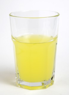 DRINK, Soft Drinks, Sugar, Soda glass containing yellow coloured soft drink