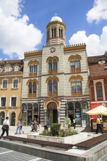 ROMANIA, Transylvania, Brasov, "Home for the priest in front of Romanian Orthodox Cathedral, Piata