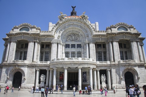MEXICO, Mexico City, "Palacio de las Bellas Artes, and Museo Nacional de Arquitectura, Alameda