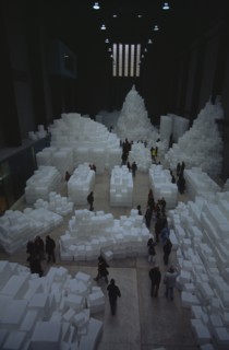 ENGLAND, London, "Tate Modern. Turbine Hall. Exhibition by Rachel Whiteread called Embankment.
