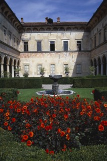ITALY, Lombardy, Bisuschio, Villa Cicogna Mozzoni east of Lake Maggiore.  Exterior of Renaissance