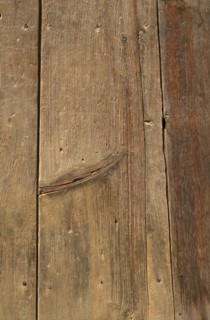 TURKEY, Cappadocia, Cavusin, Detail of wooden door.