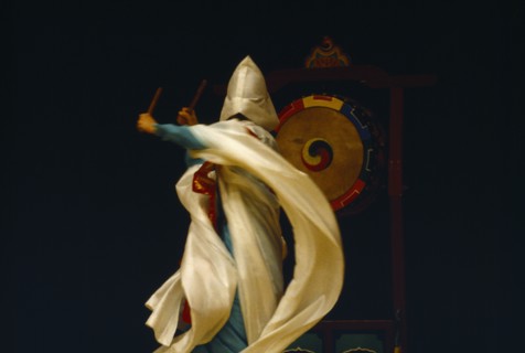 SOUTH KOREA, Seoul, "Buddhist drum dance adapted for National Theatre performance.  Also found in
