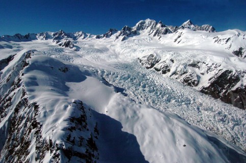 NEW ZEALAND, SOUTH ISLAND, WEST COAST, "MOUNT COOK NATIONAL PARK, WEST COAST AERIAL VIEW OF BALFOUR